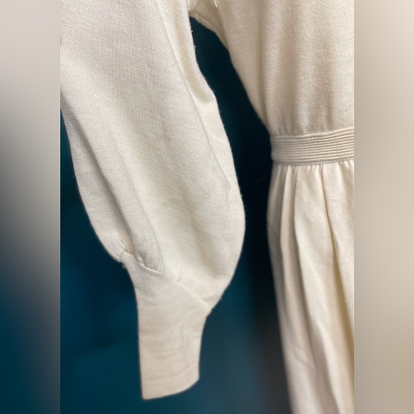 Vintage 1970s Ciaro Michael Kan White 100% Pure New Wool Dress Size XS/S - Picture 5 of 7